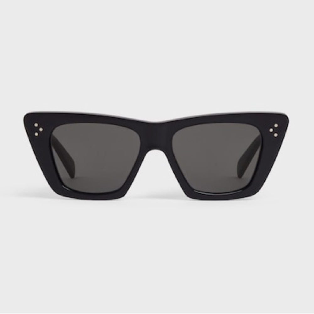 Celine Black Sunglasses with Gold Accents